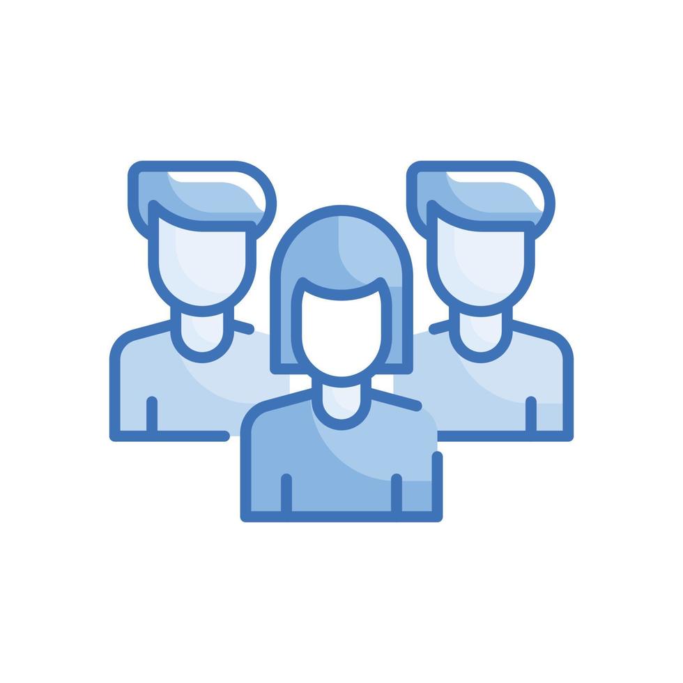 Social Group Blue Icon. vector illustration. EPS 10