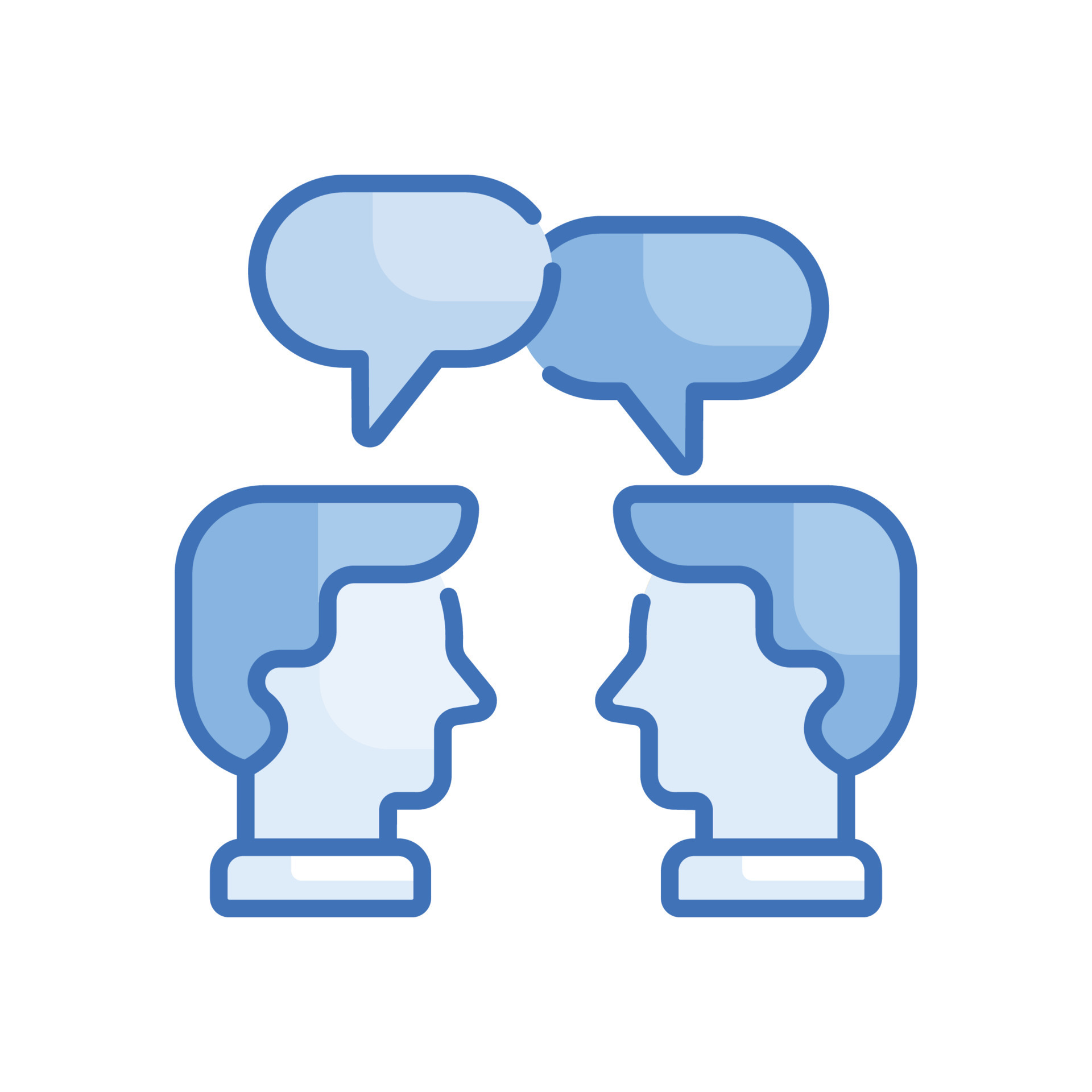 icono azul de discusión. ilustración vectorial eps 10 17308586 Vector