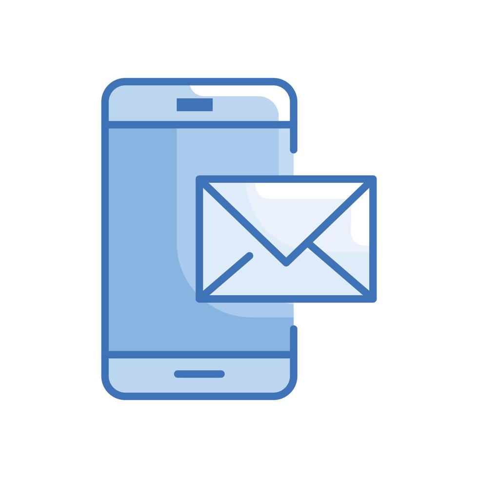 Mobile Message Blue Icon. vector illustration. EPS 10 17308587 Vector