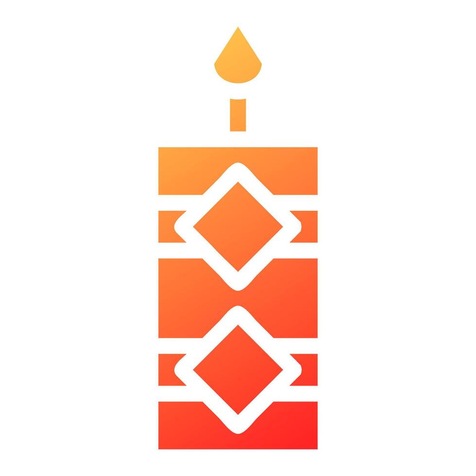 candle gradient solid illustration vector and logo Icon new year icon perfect.