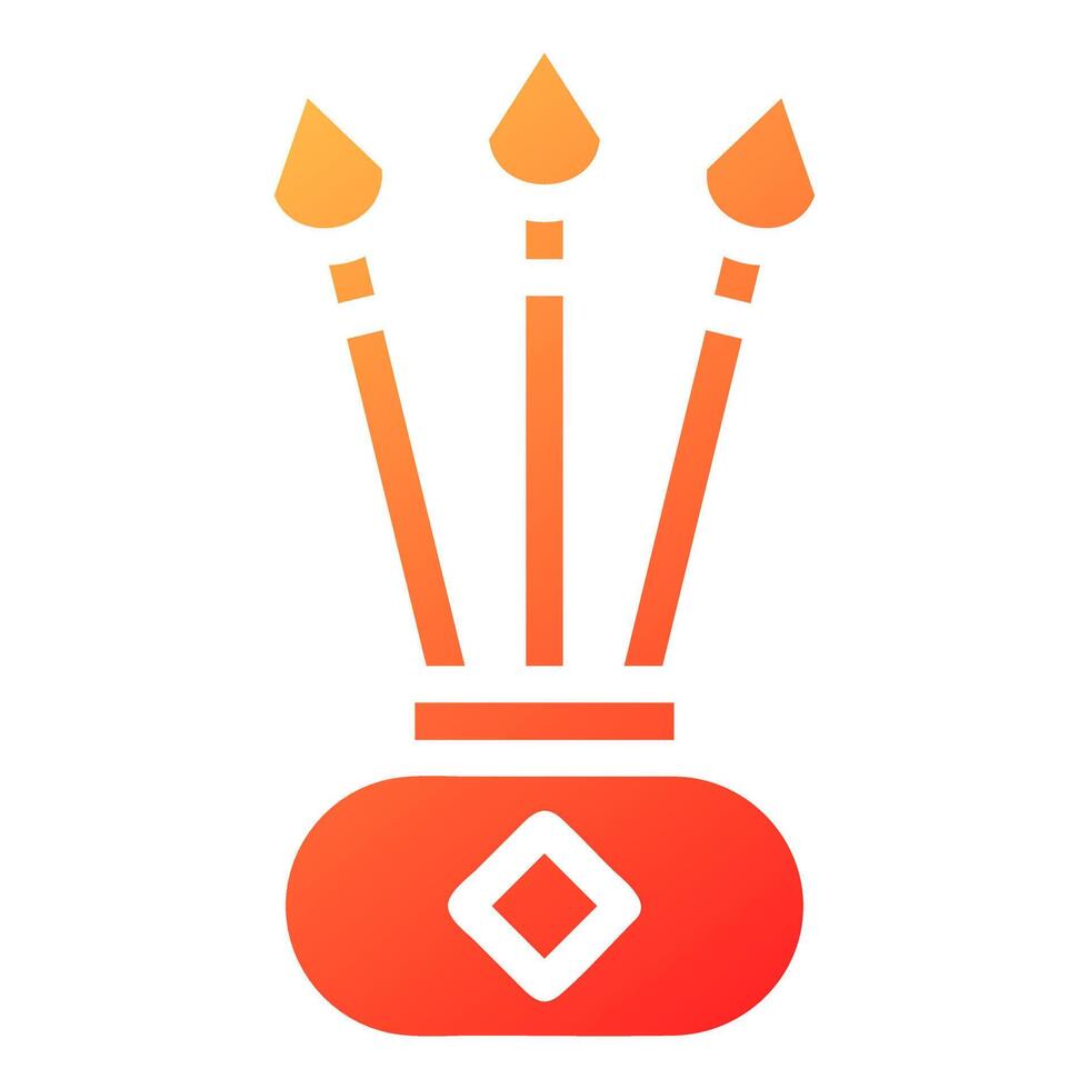 candle gradient solid illustration vector and logo Icon new year icon perfect.