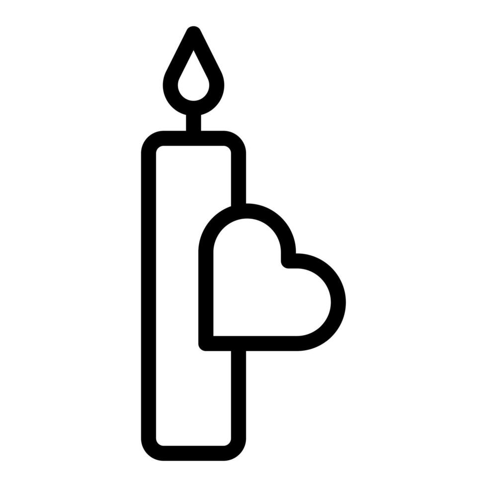 candle outline valentine illustration vector and logo Icon new year icon perfect.