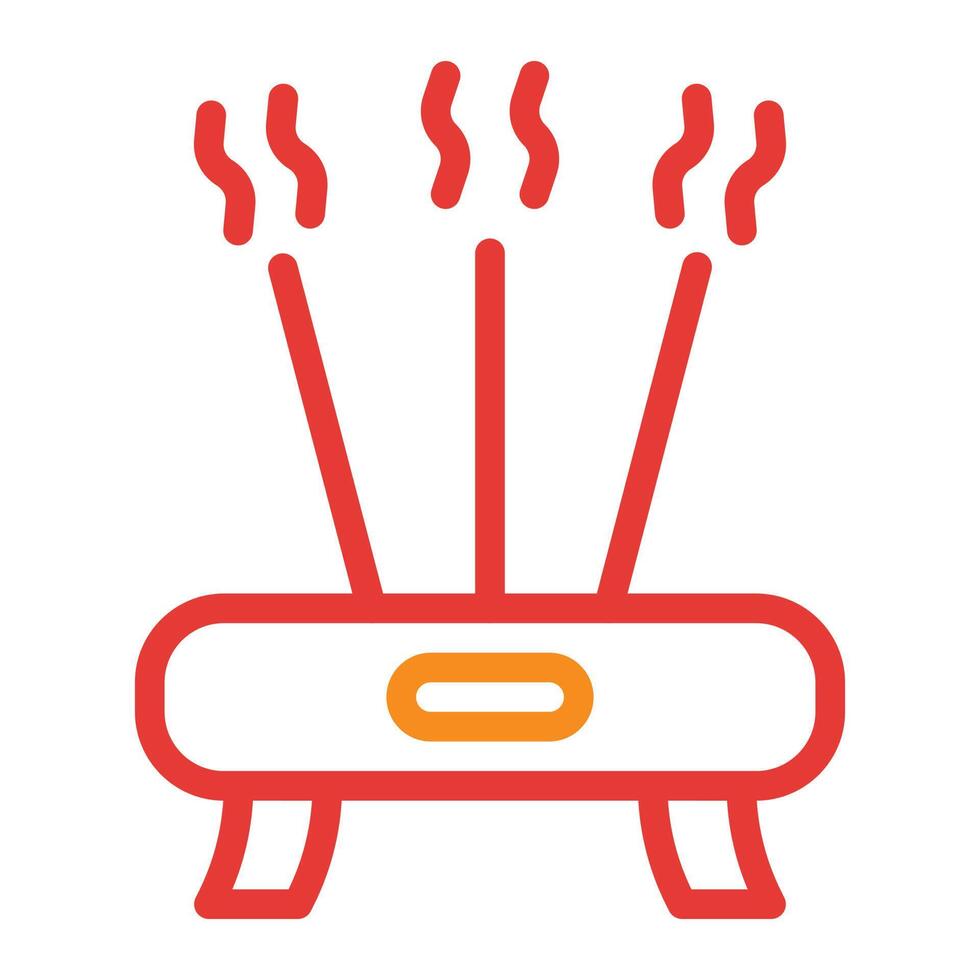 incense multicolor red illustration vector and logo Icon new year icon perfect.