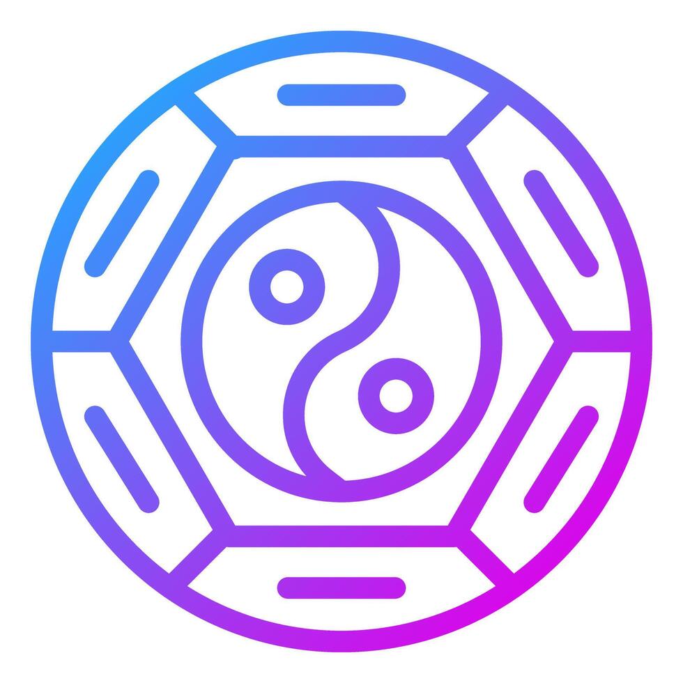 Yin yang gradient illustration vector and logo Icon new year icon perfect.