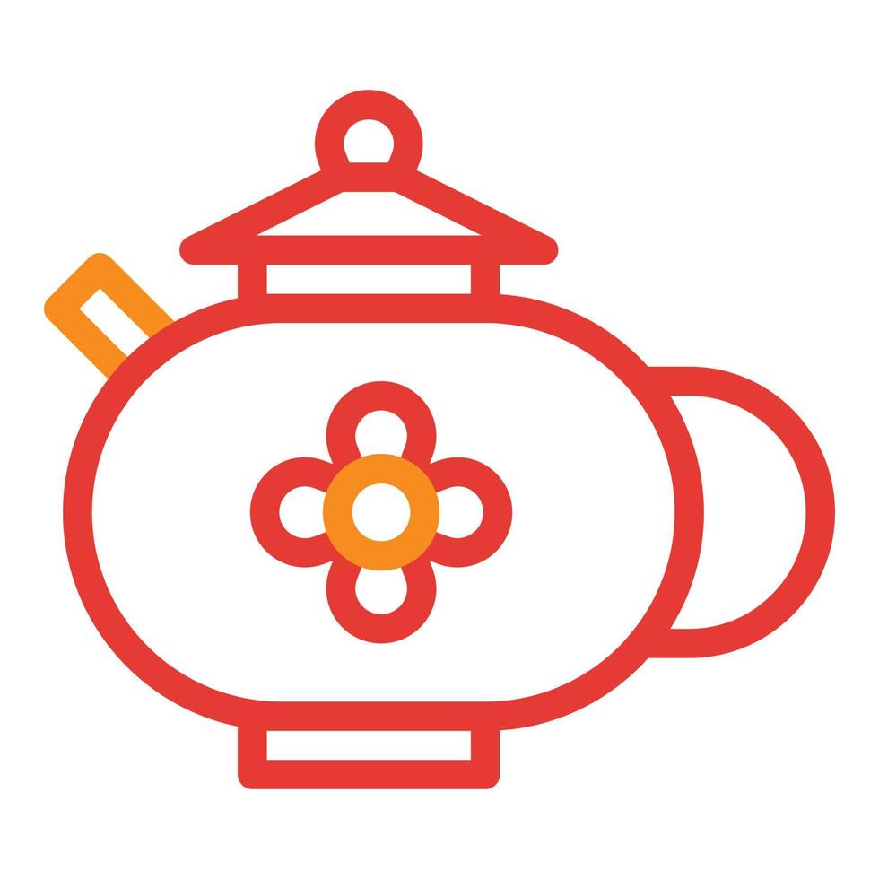 teapot multicolor red illustration vector and logo Icon new year icon perfect.