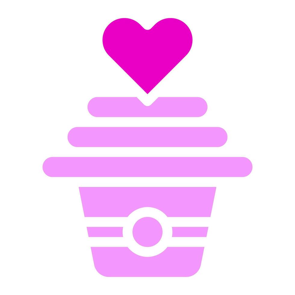 cake solid pink valentine illustration vector and logo Icon new year icon perfect.