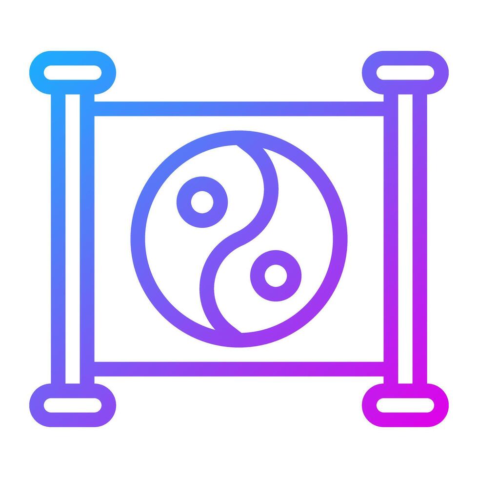 yin yang gradiente ilustración vector e icono de logotipo icono de año nuevo perfecto.