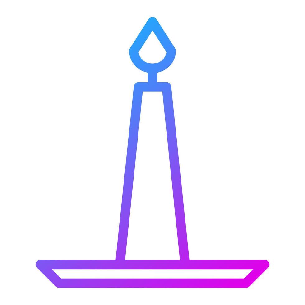 candle gradient illustration vector and logo Icon new year icon perfect.