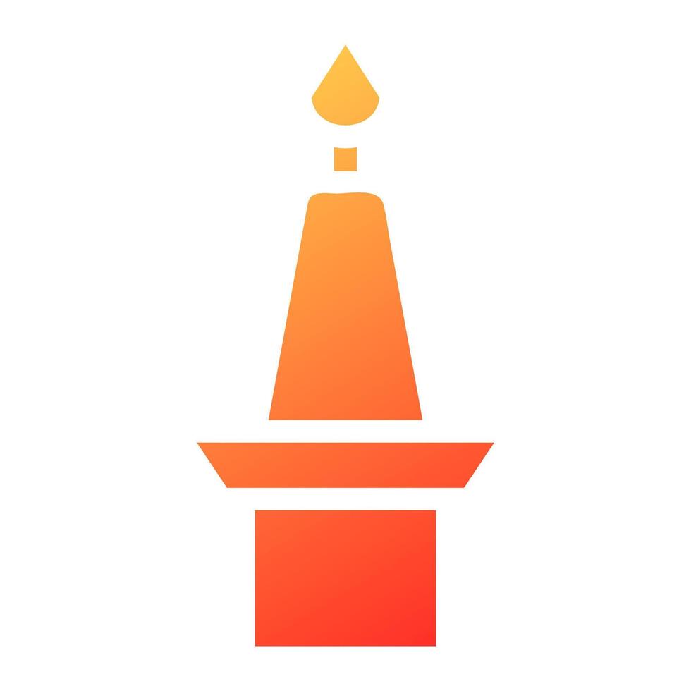 candle gradient solid illustration vector and logo Icon new year icon perfect.