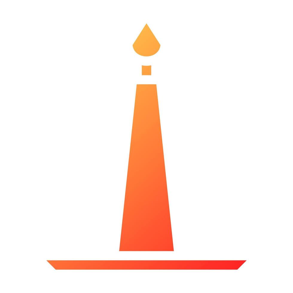 candle gradient solid illustration vector and logo Icon new year icon perfect.