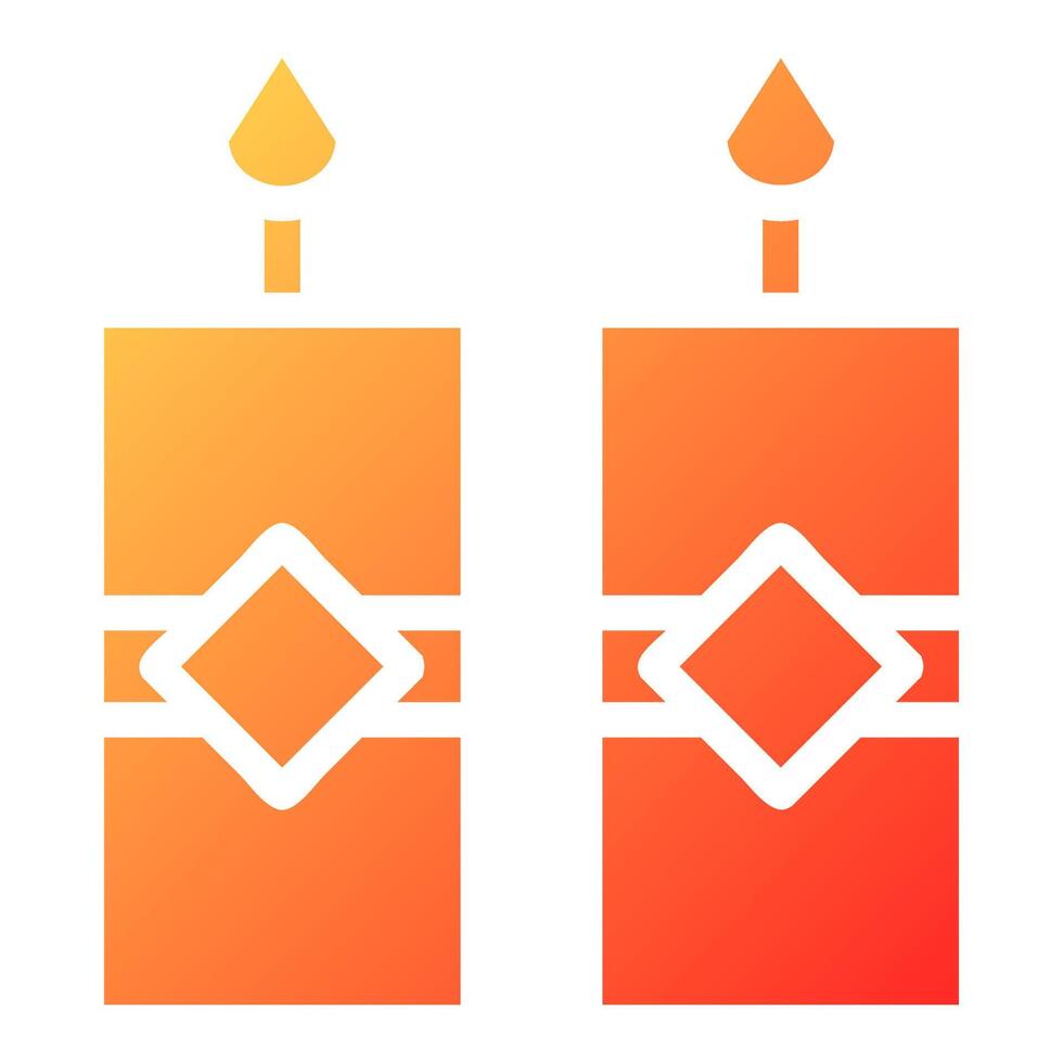 candle gradient solid illustration vector and logo Icon new year icon perfect.