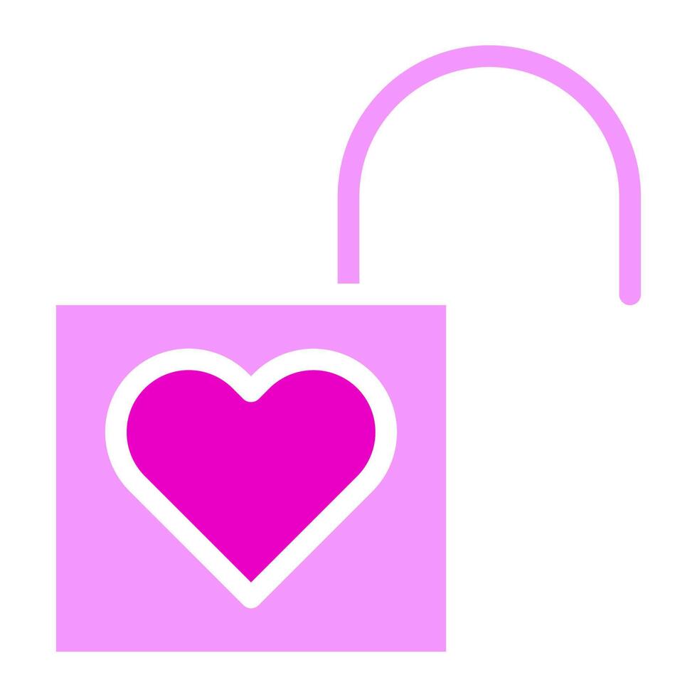 lock solid pink valentine illustration vector and logo Icon new year icon perfect.