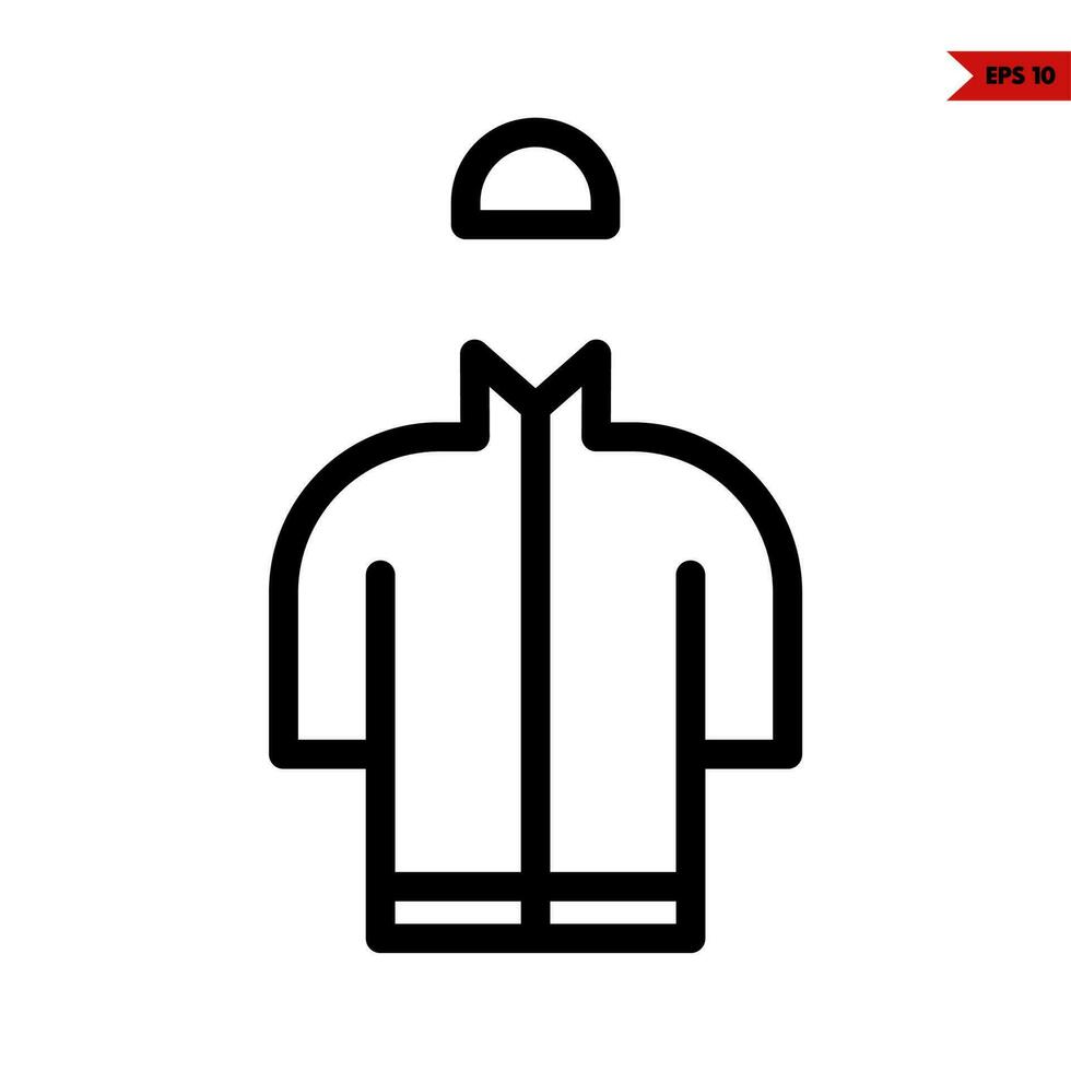 Illustration of Muslim line icon vector