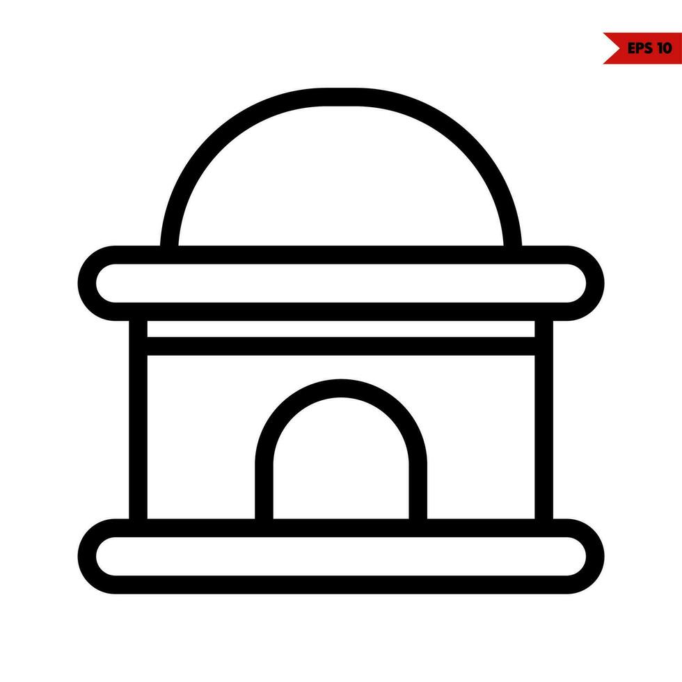 Illustration of Muslim line icon vector