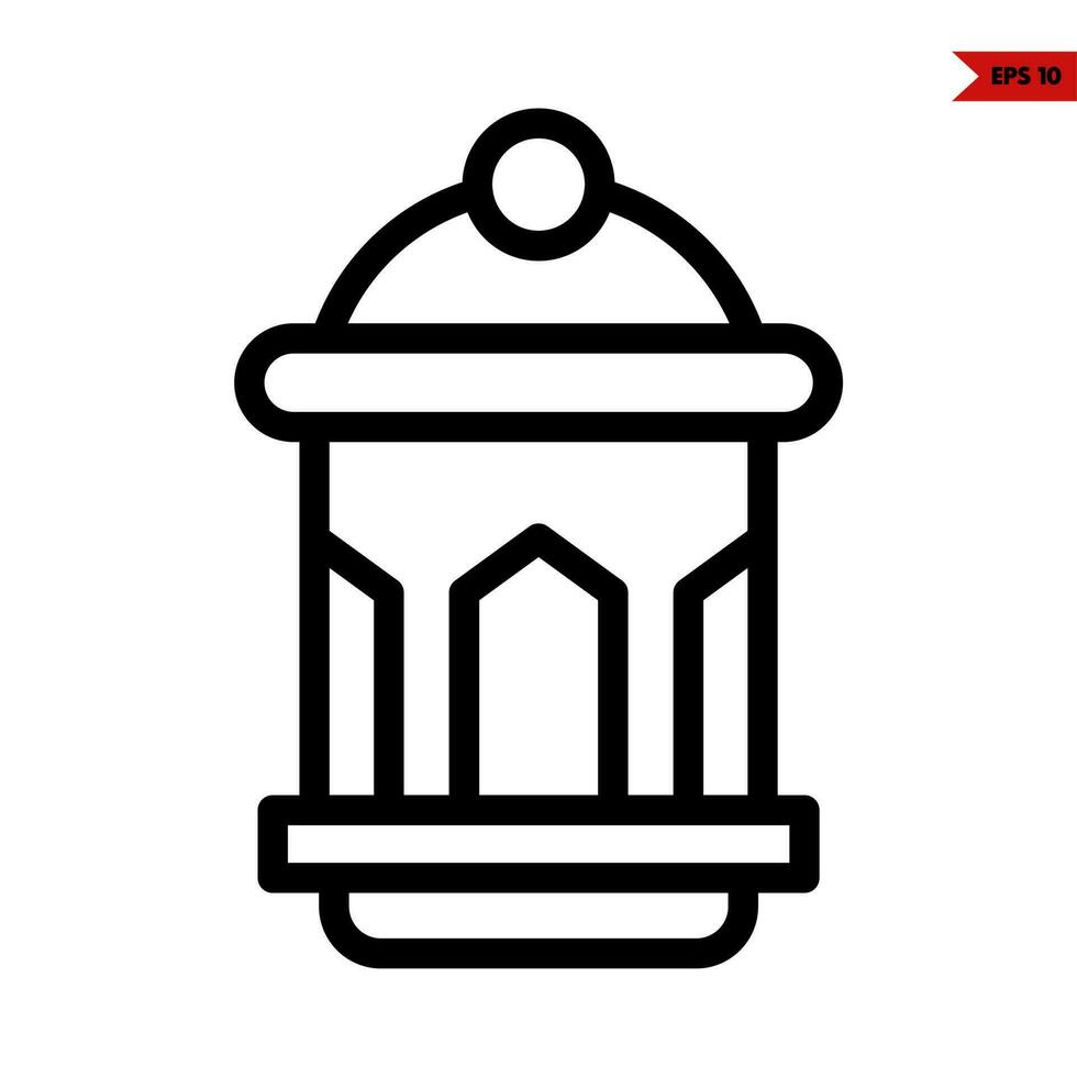 Illustration of Muslim line icon vector