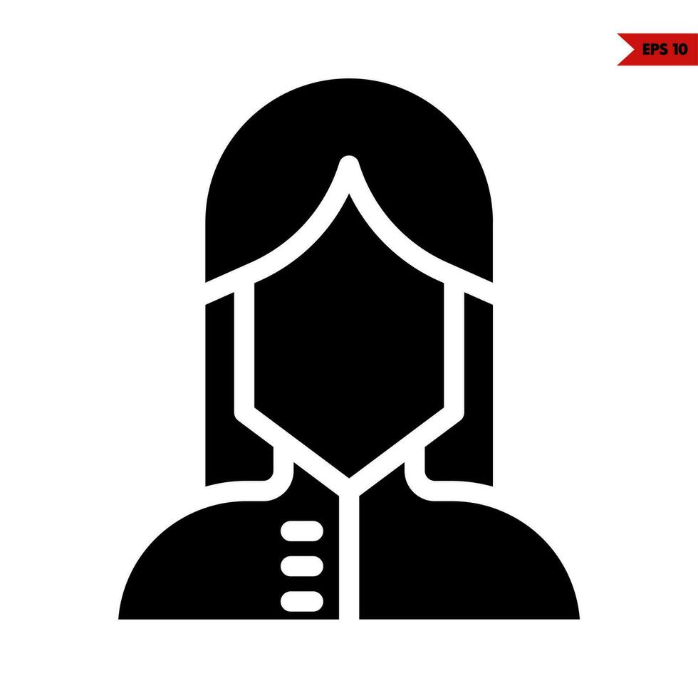 Illustration of Muslim glyph icon vector