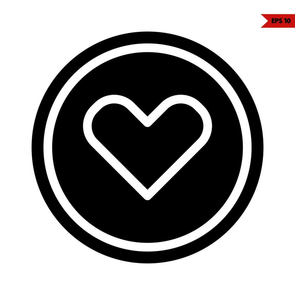 Illustration of Love glyph icon vector