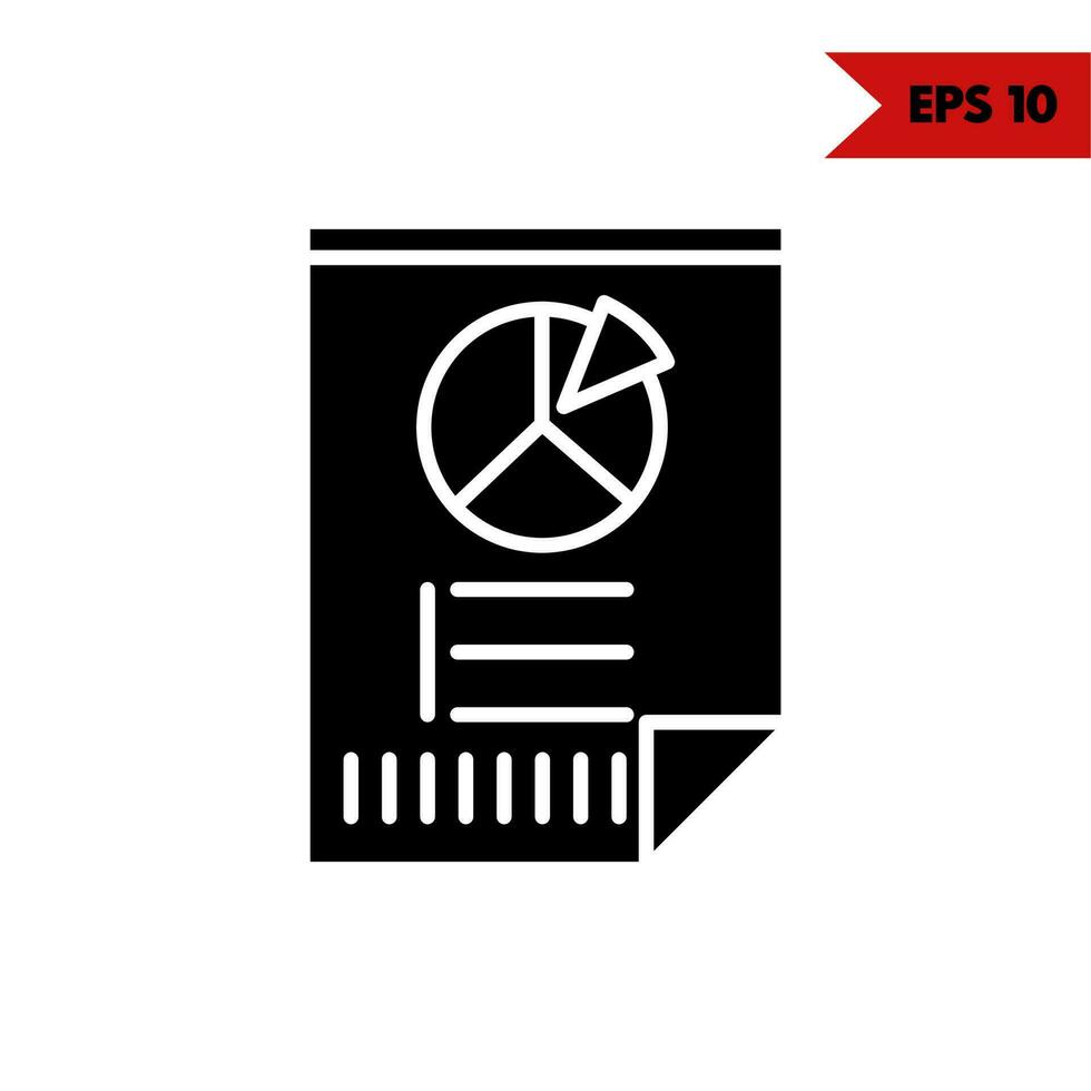 Illustration of file glyph icon vector
