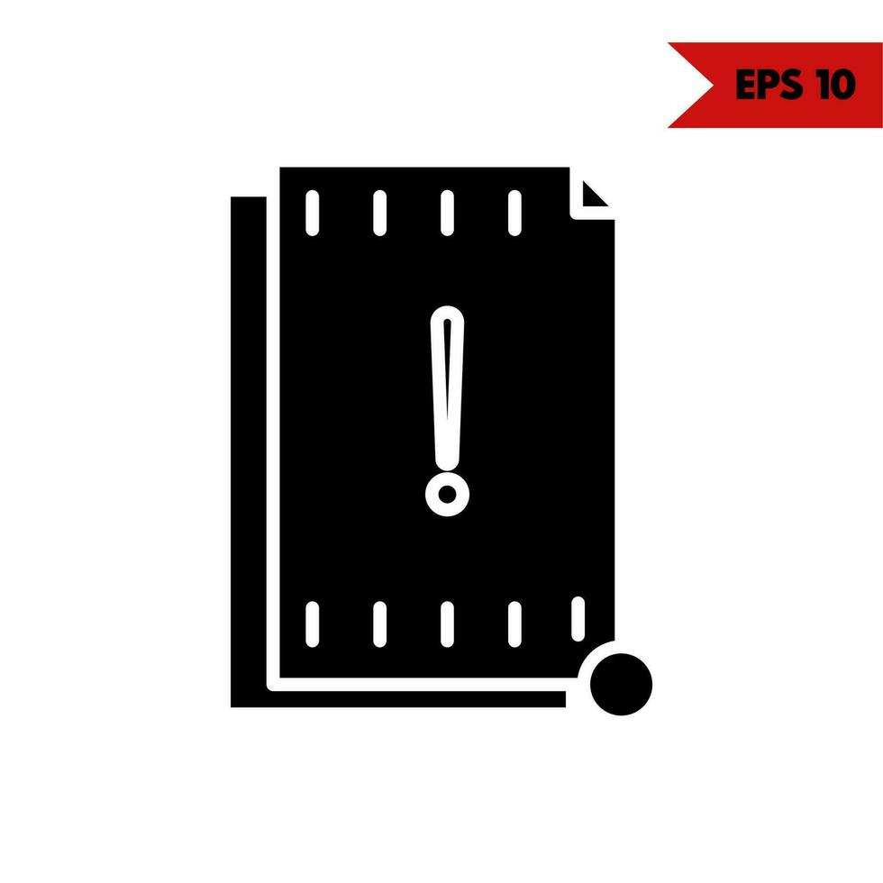 Illustration of file glyph icon vector