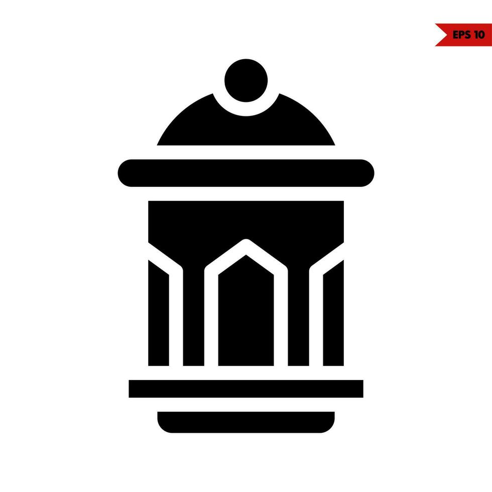 Illustration of Mosque glyph icon vector