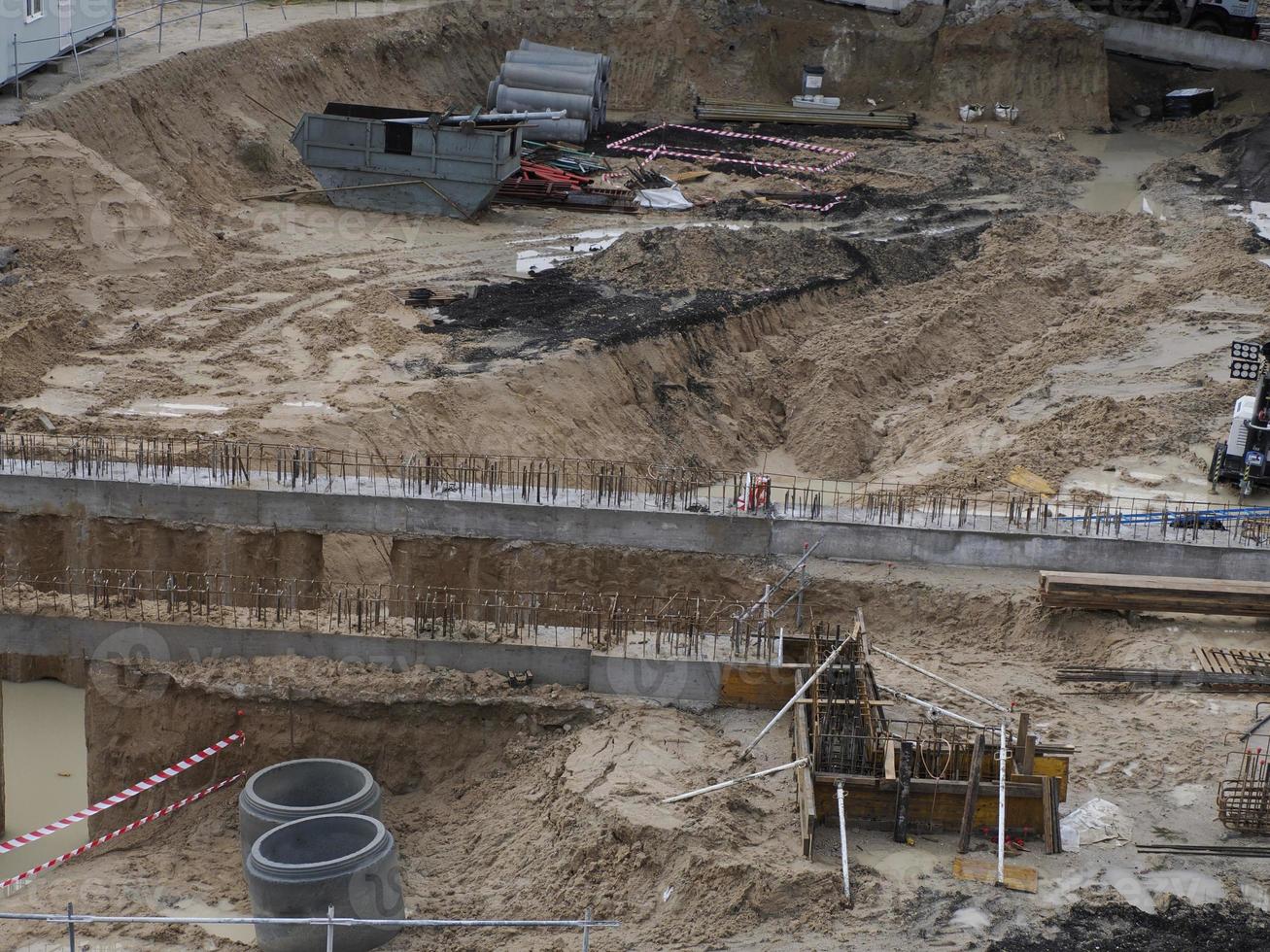 big vast construction site in Chamartin station madrid photo