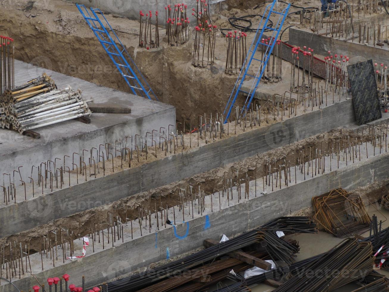 big vast construction site in Chamartin station madrid photo