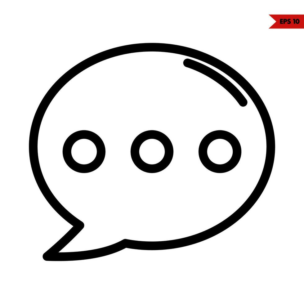 Illustration of Chat line icon vector