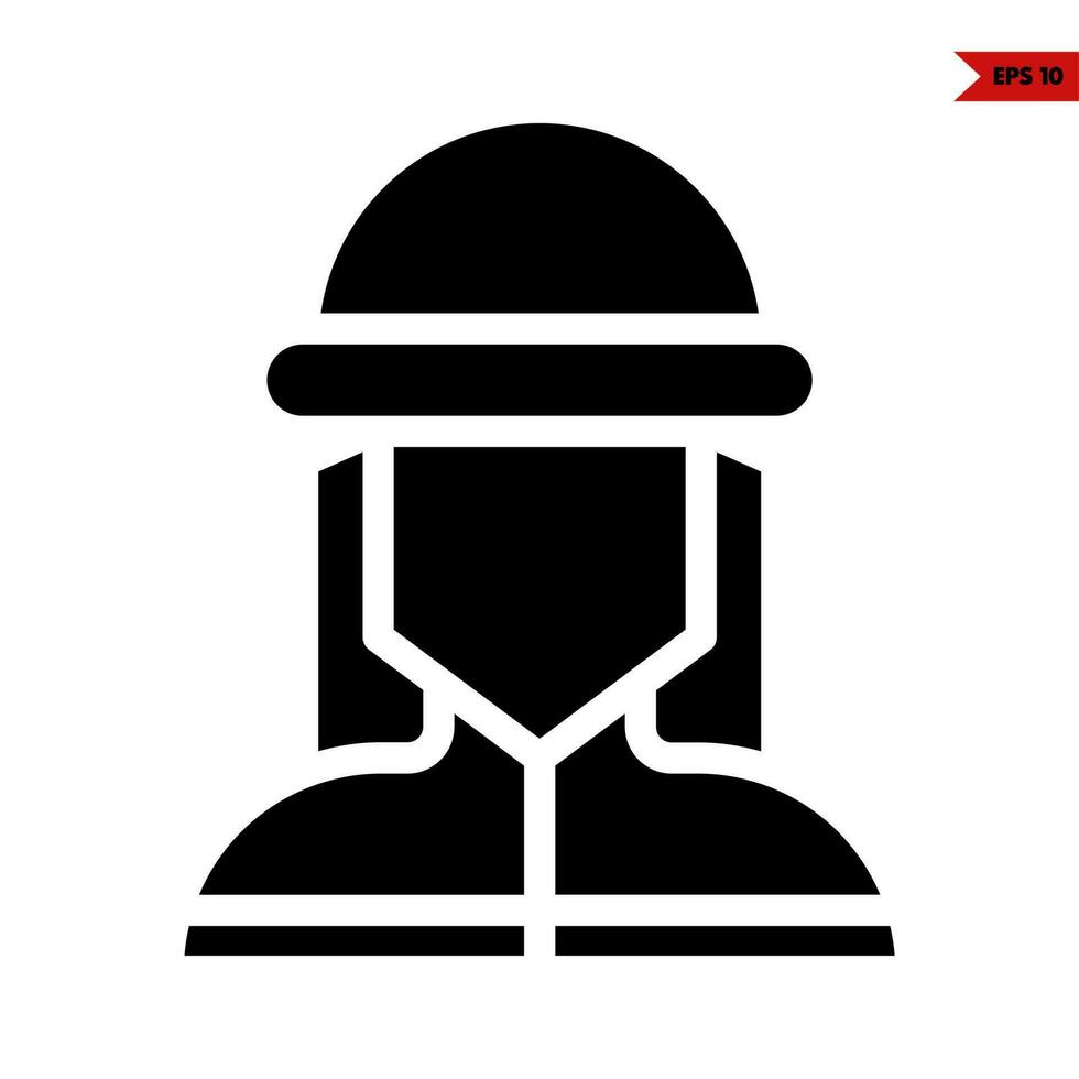 Illustration of Muslim glyph icon vector