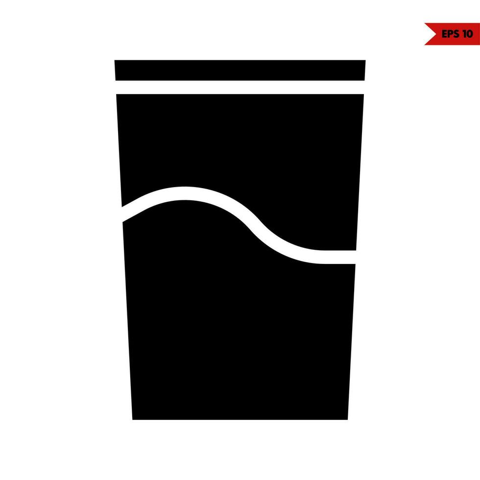 Illustration of Drink glyph icon vector