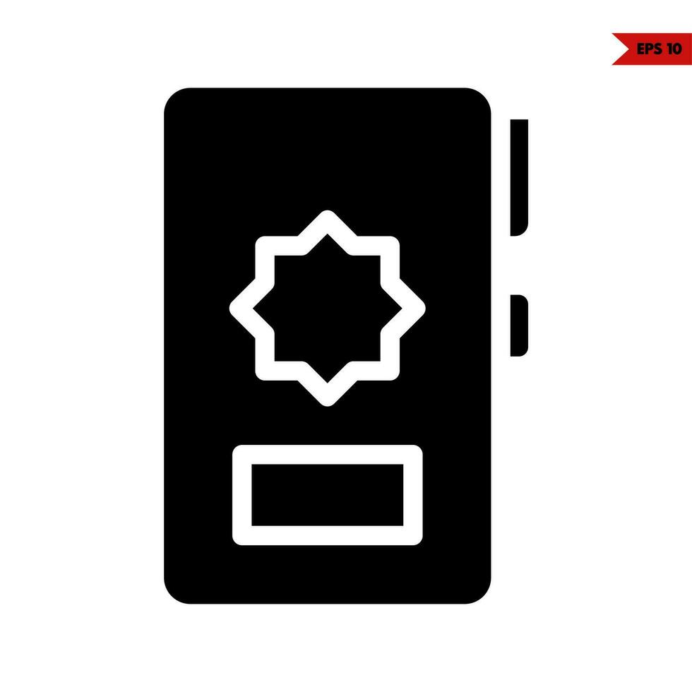 Illustration of Note glyph icon vector