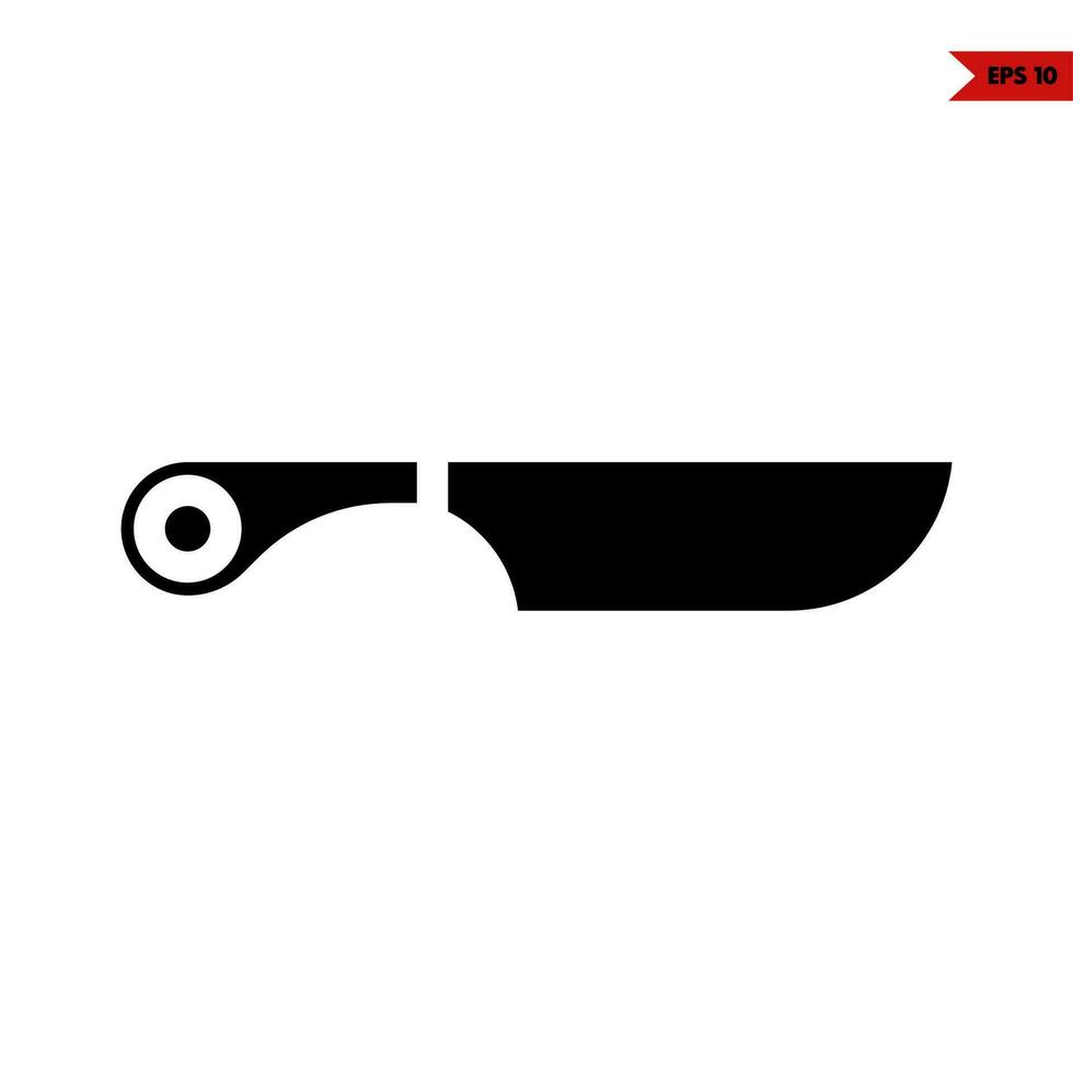 Illustration of Knife glyph icon vector