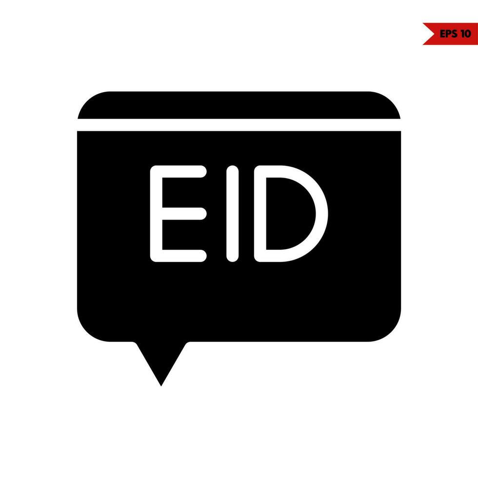 Illustration of Eid glyph icon vector