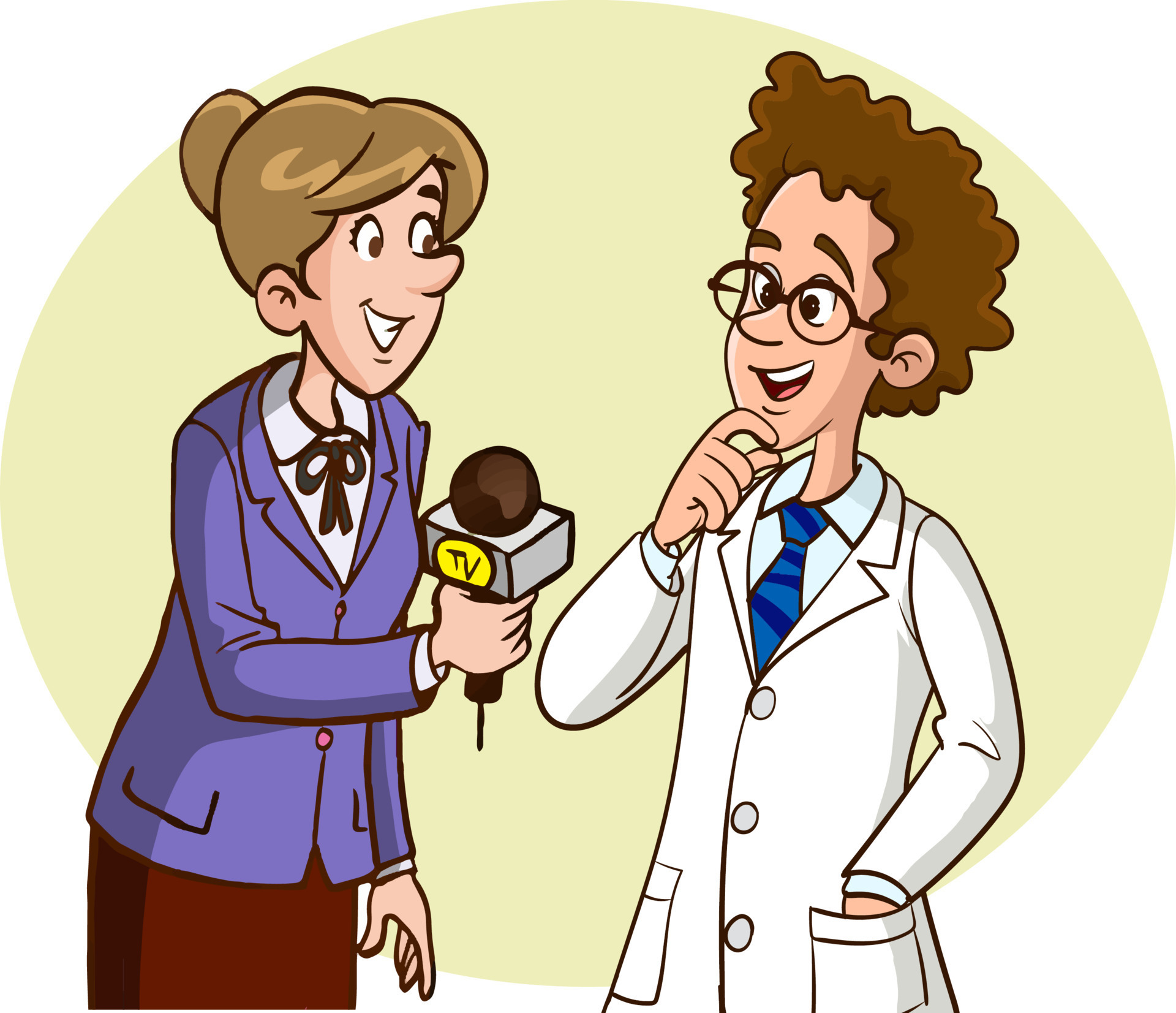 Periodista Y M dico Entrevistando Ilustraci n Vectorial De Dibujos maps-gavel-club-toastmaster-maps