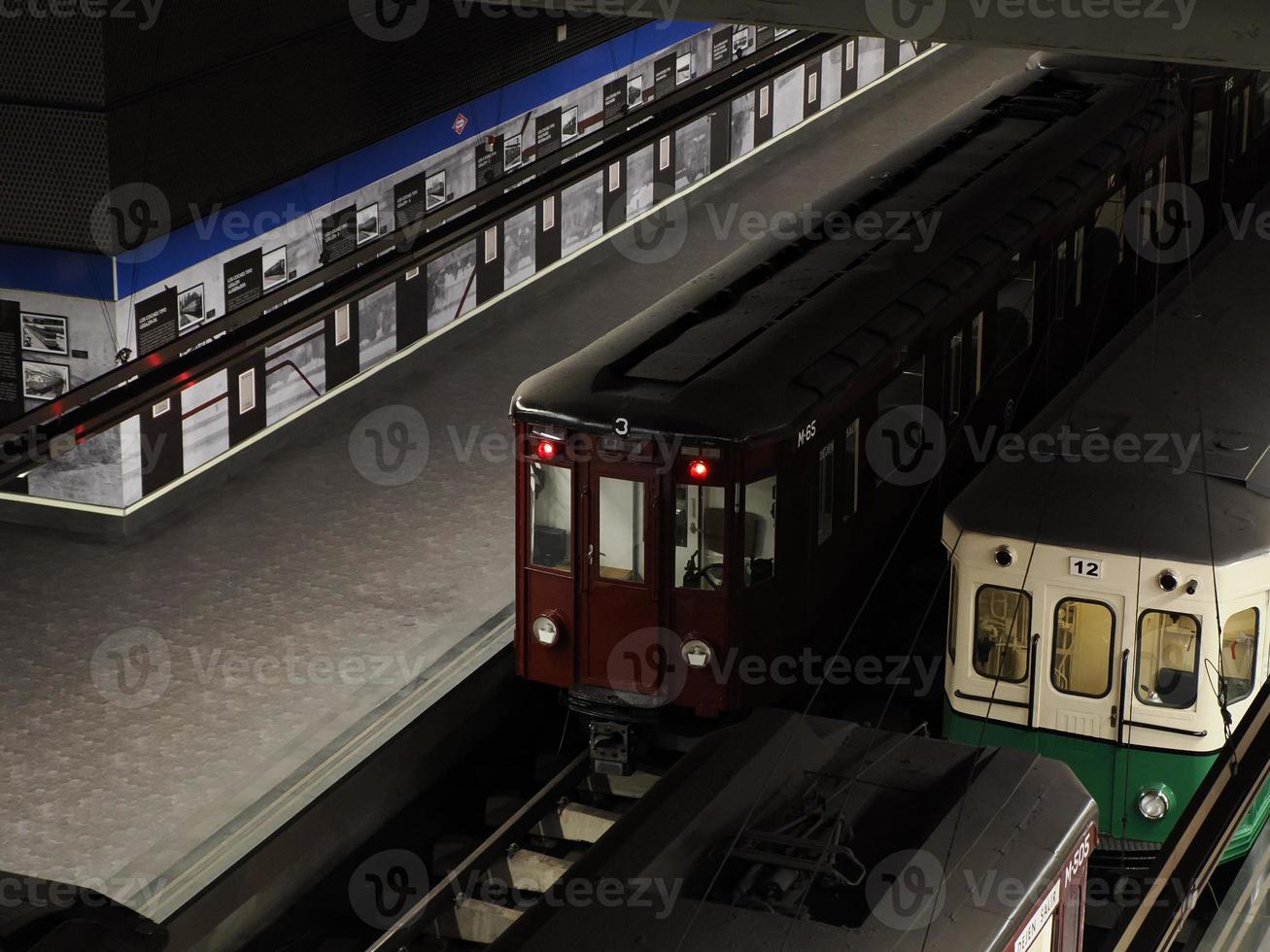 Old Madrid spain metro wagon photo