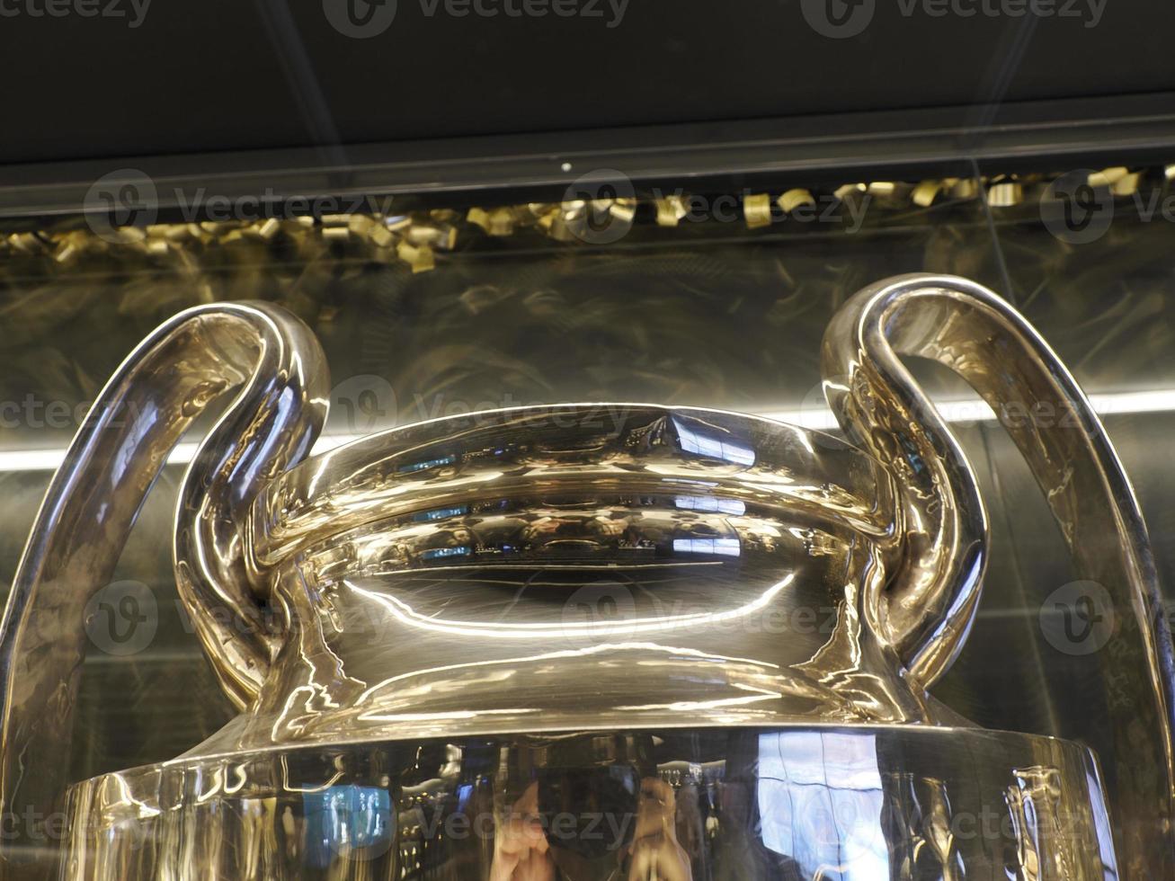 detalle de la ceremonia ganadora de la copa de fútbol foto