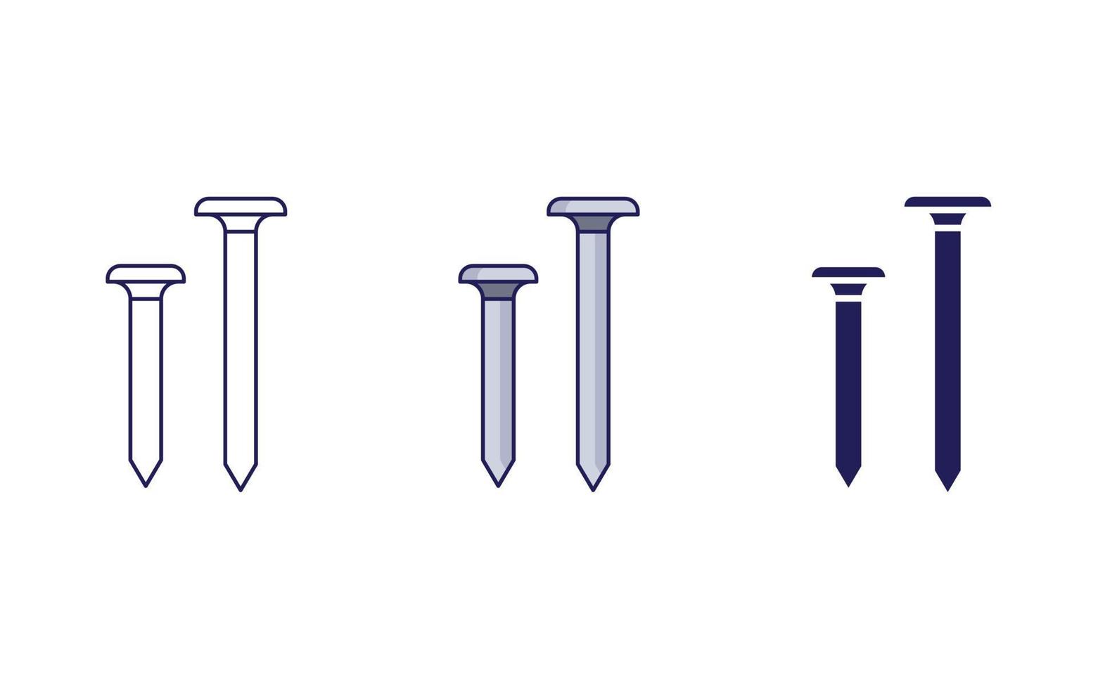 Nails tool icon vector