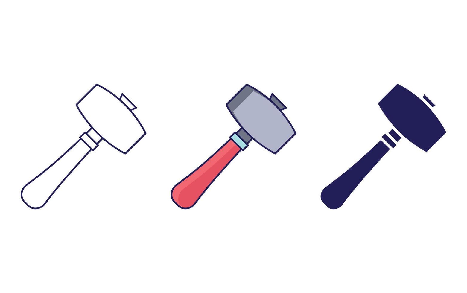 Hammer vector icon 17309779 Vector Art at Vecteezy