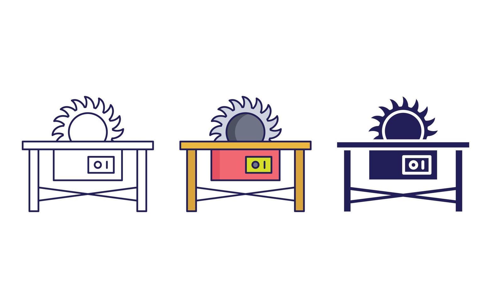 Saw Table icon vector