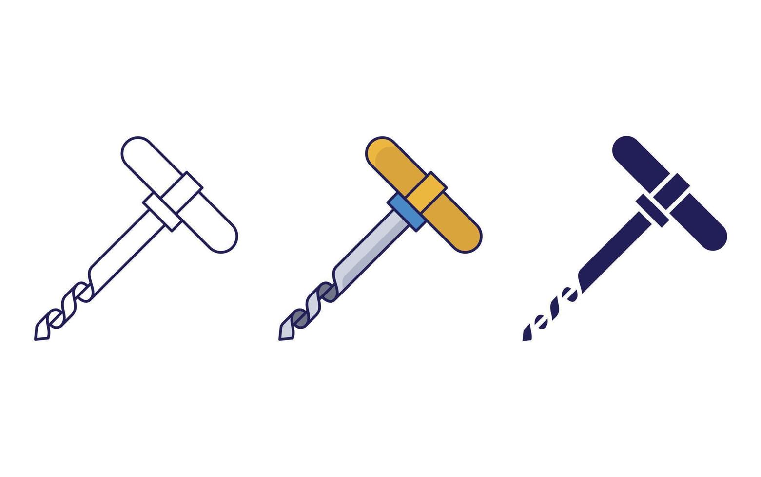 Auger Drill icon vector
