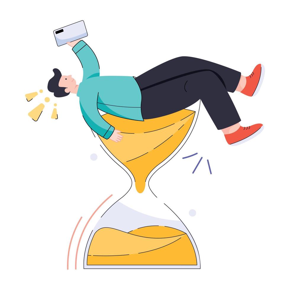 Trendy Waste Time vector