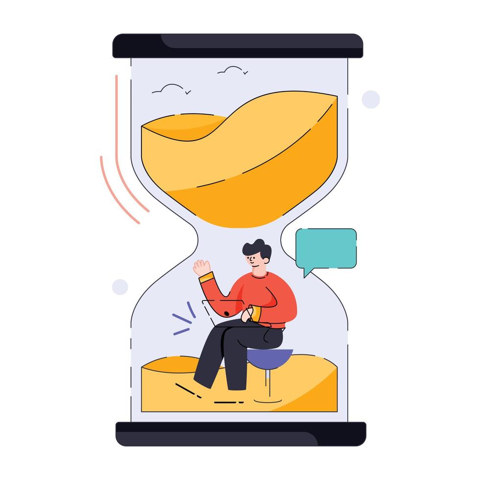 Trendy Meeting Time vector