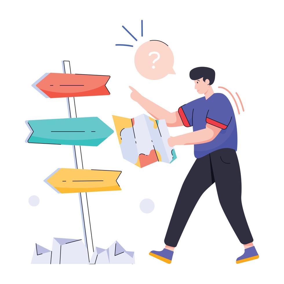 Trendy Directions Concepts vector