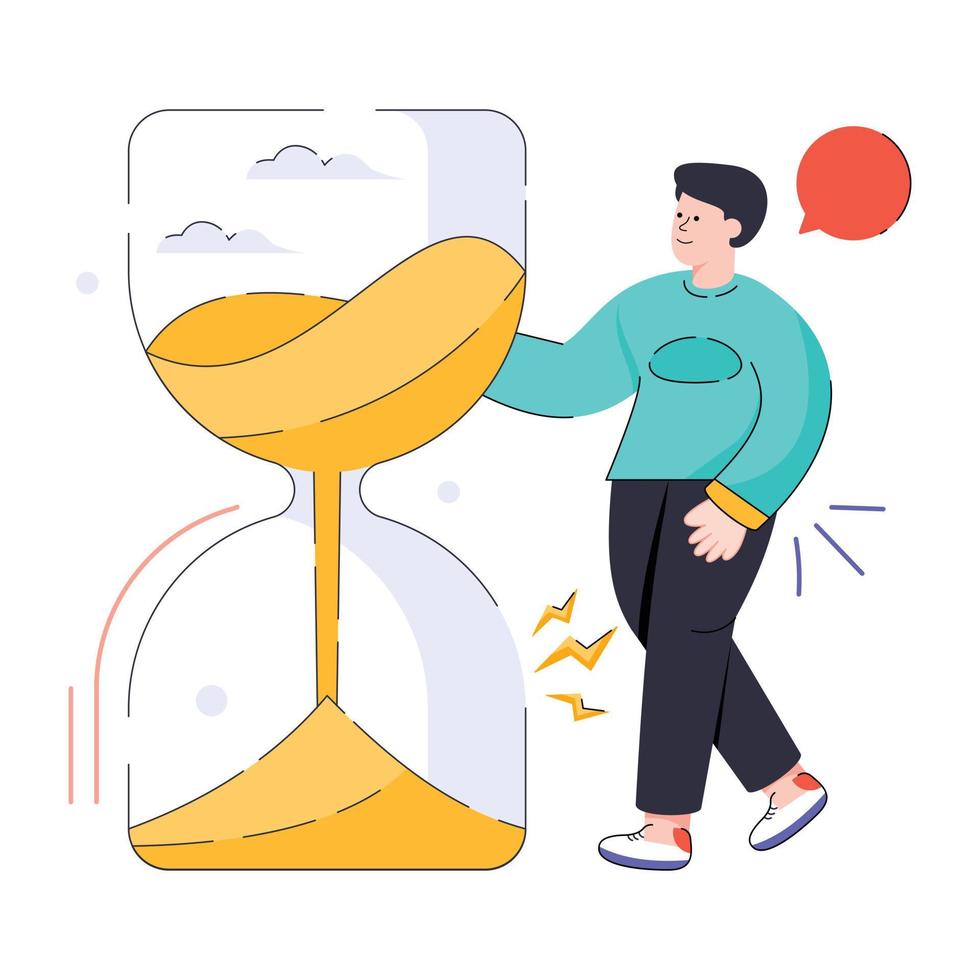 Trendy Communication Time vector