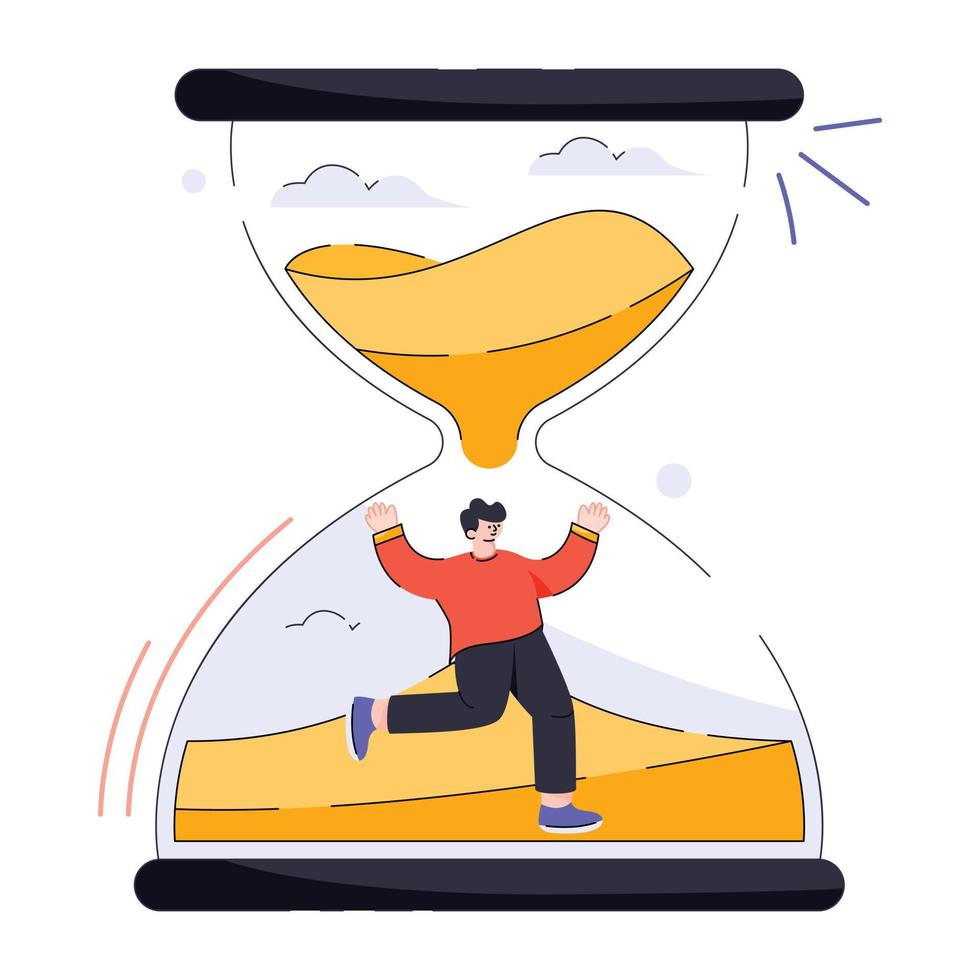 Trendy Vacation Time vector