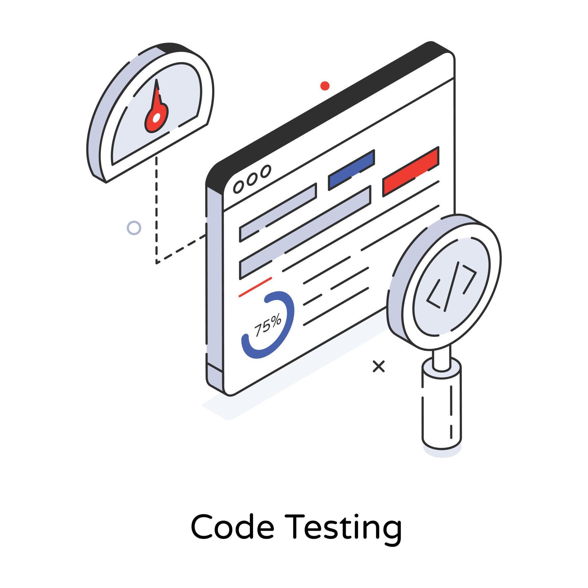 Trendy Code Testing 17310001 Vector Art at Vecteezy