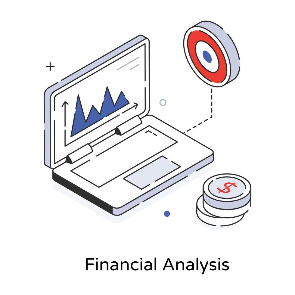 análisis financiero de moda vector