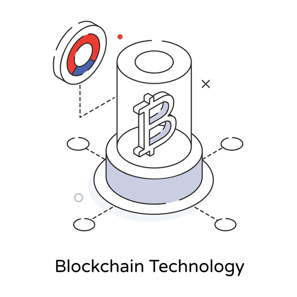 Trendy Bitcoin Technology vector