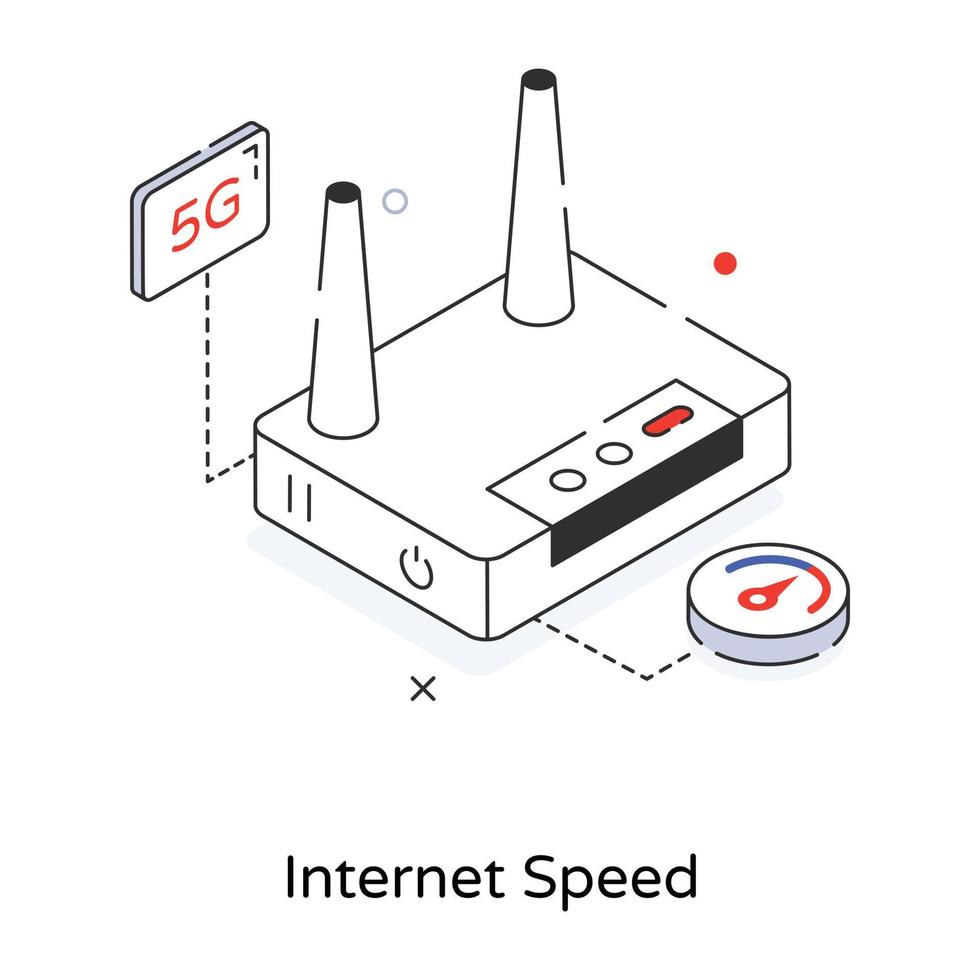 Trendy Internet Speed vector