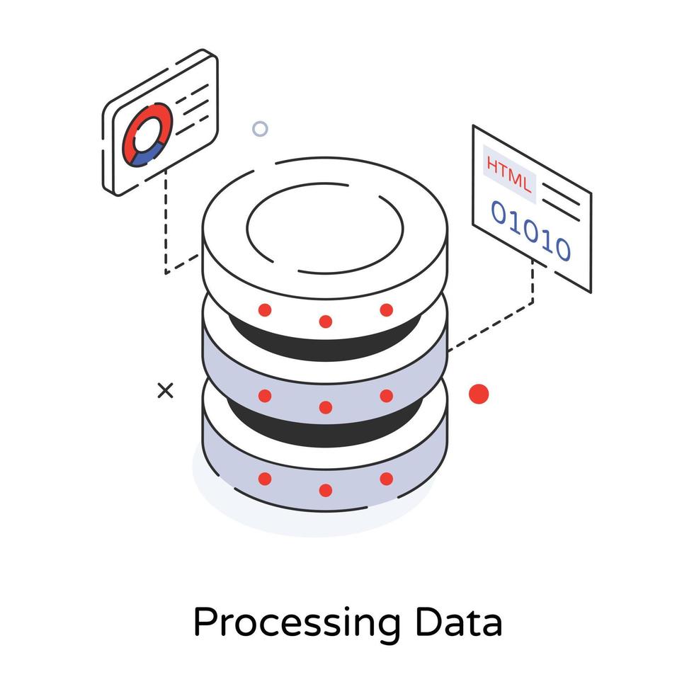 Trendy Processing Data vector
