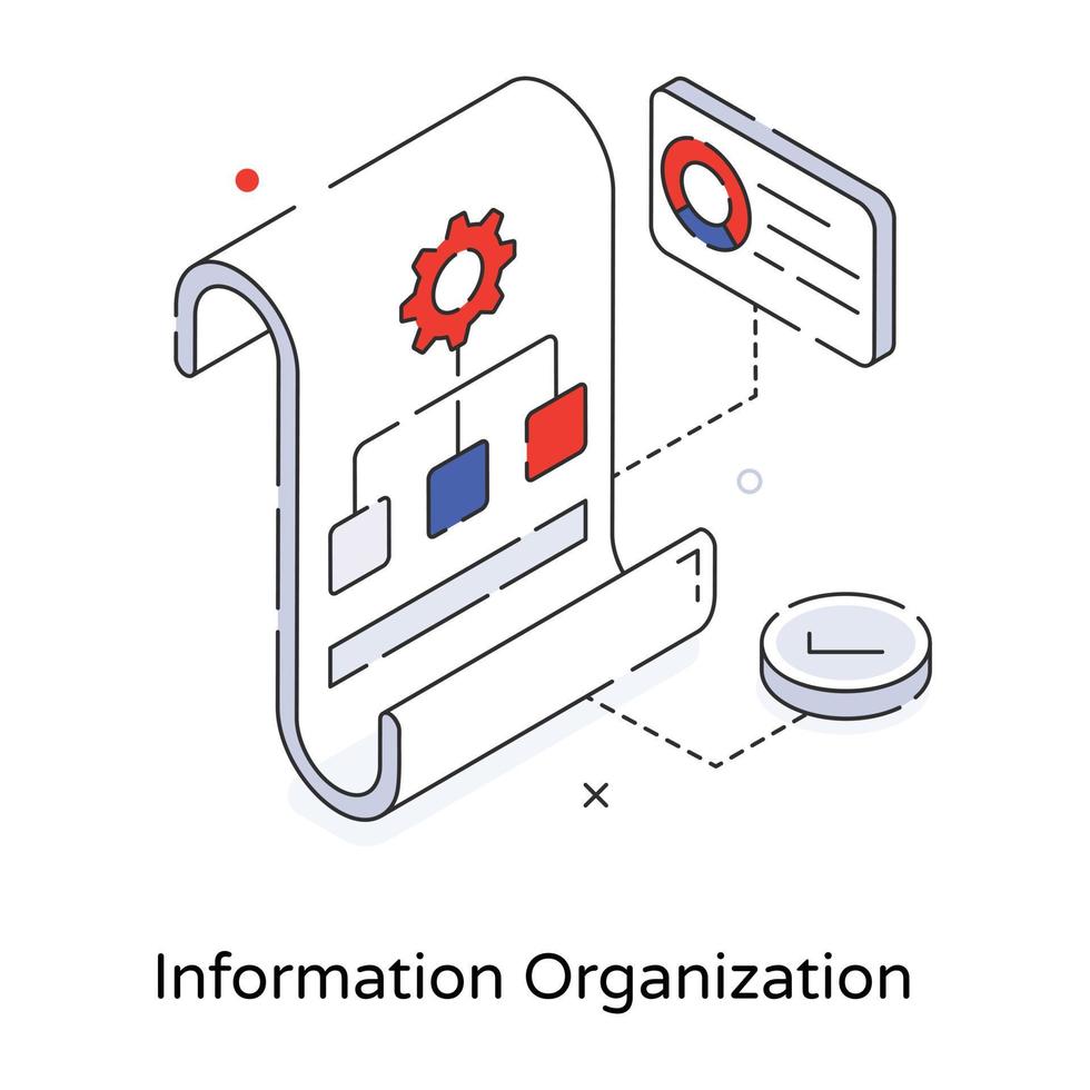 Trendy Information Organization vector